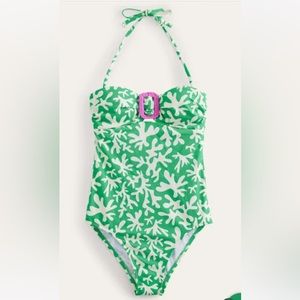 BodenTaormina Bandeau swimsuit, size US 12, new with tags